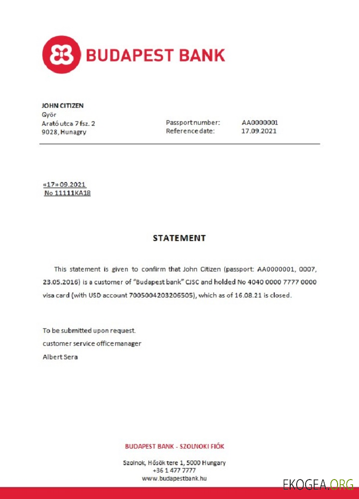 Hongrie , Budapest Bank , closure référence